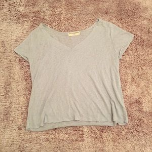 LIGHT BLUE V-NECK T-SHIRT
